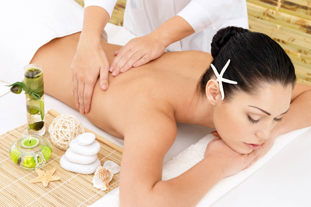 Massage body with coconut  + scrup
